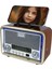 Kahverengi Nostaljik Radyo, Bluetooth, Tws, LED Çerçeve, Telefon Tutucu, Fm, Usb/tf 1