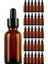 50 ml Kahverengi Cam Damlalık Serum Şişesi, Siyah Metal Kapak, 30 Adet 1