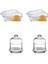 Beyaz Cam Saklama Kabı Seti, 4'lü, Pratik ve Şık Kahvaltılık Düzenleyici 1