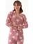 Yıldız Desenli Gömlek Yaka Süet Pijama Takımı 4