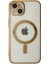 iPhone 14 Plus Kılıf Magneticsafe Lazer Silikon - Gold 2