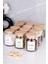 Ahşap Kapaklı 300 ml 12 Kavanoz ve 12 Mini Baharat Kaşığı, 24 Parça Set 1