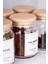 Ahşap Kapaklı 300 ml 12 Kavanoz ve 12 Mini Baharat Kaşığı, 24 Parça Set 2