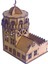 Ahşap 3d/küpe Puzzle 5'li Kız Kulesi Boyama Seti, Eğlenceli ve Renkli 19,5X13X12CM 4