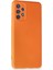 Samsung Galaxy A32 Kılıf Nano Içi Kadife Silikon - Turuncu 2