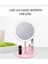 Pembe Ledli Dokunmatik USB Yuvarlak Makyaj Aynası, Masa Üstü Işıklı ve Şık Tasarım 3