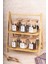 12'li Cam Baharatlık Seti, Bambu Stant, Ahşap Kapak, Vakum, 300 Ml, Etiket Hediyeli 6