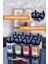 12'li Kendinden Kaşıklı Cam Baharatlık Seti ve Renkli Pantone Etiketler 300ML 1