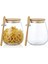 3lü Cam Baharat Kavanoz Seti, Bambu Kapak, 1000 Ml, Şeffaf, Şık ve Kullanışlı 2