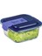 Mavi Kapaklı Kare Saklama Kabı 380 Ml, Temiz ve Güvenli Saklama Için Ideal 1