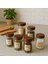 Altı Parça Cam Baharatlık Seti, Kapak ve Etiketli, 240 ml Kapasiteli 2
