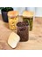 Bambu Kapaklı Borosilikat Cam Saklama Seti 3'lü Orta Boy 11X8X8 750 ml 1