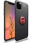 iPhone 11 Pro Max Kılıf Range Yüzüklü Silikon - Siyah-Kırmızı 1