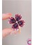 Zarif Çiçekli Kristal Taşlı Mor Yonca Tasarım Kadın Broş - Hediyelik Elbise Ceket Yaka Iğnesi Broşu 3