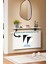 Ispır - Dresuar Montaj Gerektirmeyen 120X18 cm Mdf Oval Kesim Petek Üstü Uçan Raf Kitaplık 1