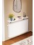 Ispır - Dresuar Montaj Gerektirmeyen 120X18 cm Mdf Oval Kesim Petek Üstü Uçan Raf Kitaplık 2