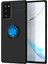 Samsung Galaxy Note 20 Kılıf Range Yüzüklü Silikon - Siyah-Mavi 1