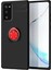 Samsung Galaxy Note 20 Kılıf Range Yüzüklü Silikon - Siyah-Kırmızı 1