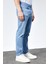 Erkek Buz Mavi Regular Fit Boru Paça Esnek Likralı Jeans Kot Pantolon HLTHE001981 4