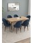 Calvin Meşe Desen 80X132 Açılabilir Mdf Masa Yemek Odası Takımı, Mutfak Takımı 6 Adet Sandalye 1