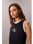 Kadın Ck Logolu Kolsuz Mavi T-Shirt LV047C852G-CEF 5