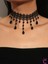 Siyah Kristal Taşlı Çiçekli Dantel Kolye - Chokers Vintage Stil Kadın Gotik Kolye 1