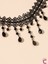 Siyah Kristal Taşlı Çiçekli Dantel Kolye - Chokers Vintage Stil Kadın Gotik Kolye 2