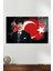 Türk Bayrağı ve Atatürk Cam Tablo, Modern Ev Ofis Dekoru, Hediyelik Duvar Dekorasyonu, Kırılmaz Cam 1