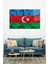 Azerbaycan Bayrağı Cam Tablo, Modern Ev Ofis Dekoru, Hediyelik Duvar Dekorasyonu, Kırılmaz Cam 3