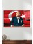 Atatürk ve Türk Bayrağı Cam Tablo, Modern Ev Ofis Dekoru, Hediyelik Duvar Dekorasyonu, Kırılmaz Cam 1
