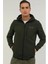 Kapüşonlu Slim Fit Haki Erkek Mont 2W1GT163PR 1