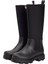 Kadın Warm Lined Fermuarlı Uzun Yağmur Çizmesi - Siyah 1