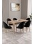 Milas Atlantik ÇAM 80X132 Açılabilir Mdf Masa Yemek Odası Takımı, Mutfak Takımı 6 Adet Sandalye 1