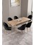 Milas Atlantik ÇAM 80X132 Açılabilir Mdf Masa Yemek Odası Takımı, Mutfak Takımı 6 Adet Sandalye 2
