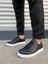 JY165 Elite Bağcıklı Cilt Erkek Günlük Sneaker Ayakkabı Cbt - Siyah 2
