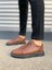JY0535 Prime Bağcıklı Cilt Erkek Günlük Sneaker Ayakkabı Cst - Taba 2