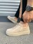 JY502 Bold Bağcıklı Süet Erkek Günlük Sneaker Ayakkabı Skt - Krem 3