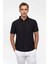 Siyah Regular Düz Polo Yaka Tişört 2