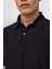 Siyah Regular Düz Polo Yaka Tişört 4