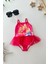 Tüllü Brb Baskılı Kız Çocuk Mayo bikini - Fuşya 1