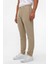 Bej Slim Düz Jogger Pantolon 3