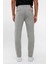 Gri Slim Desenli Pantolon 4