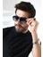 Unisex Lacivert Retro UV400 Güneş Gözlüğü 23001-1 C33 2