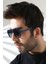 Unisex Lacivert Retro UV400 Güneş Gözlüğü 23001-1 C33 4
