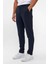 Lacivert Slim Düz Jogger Pantolon 2