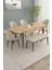 Calvin Meşe Desen 80X132 Açılabilir Mdf Masa Yemek Odası Takımı, Mutfak Takımı 4 Sandalye, 1 Bench 2