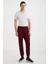 Bordo Merino Yün Activewear Triko Pantolon 3