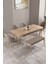 Milas Atlantik Çam 80X132 Açılabilir Mdf Masa Yemek Odası Takımı, Mutfak Takımı 4 Sandalye, 1 Bench 2