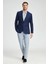 Keten-Ipek Karışım Lacivert Yazlık Blazer Ceket 3