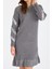 Kadın Bisiklet Yaka Sim Garnili Pul Işlemeli Eibise 3143 (Standart Beden S-M-L-Xl Beden Uyumludur) 4
